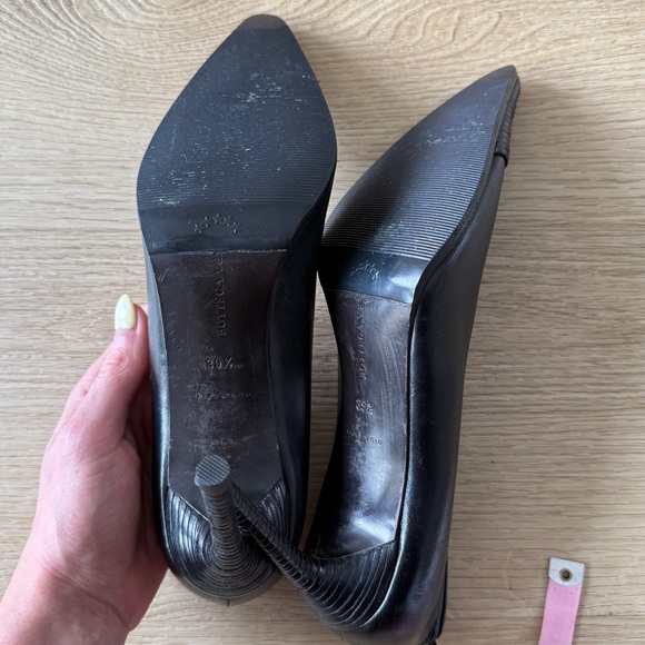 Bottega Veneta Black Wrapped Leather Pointed Toe Pumps 39.5 - Picture 7 of 11